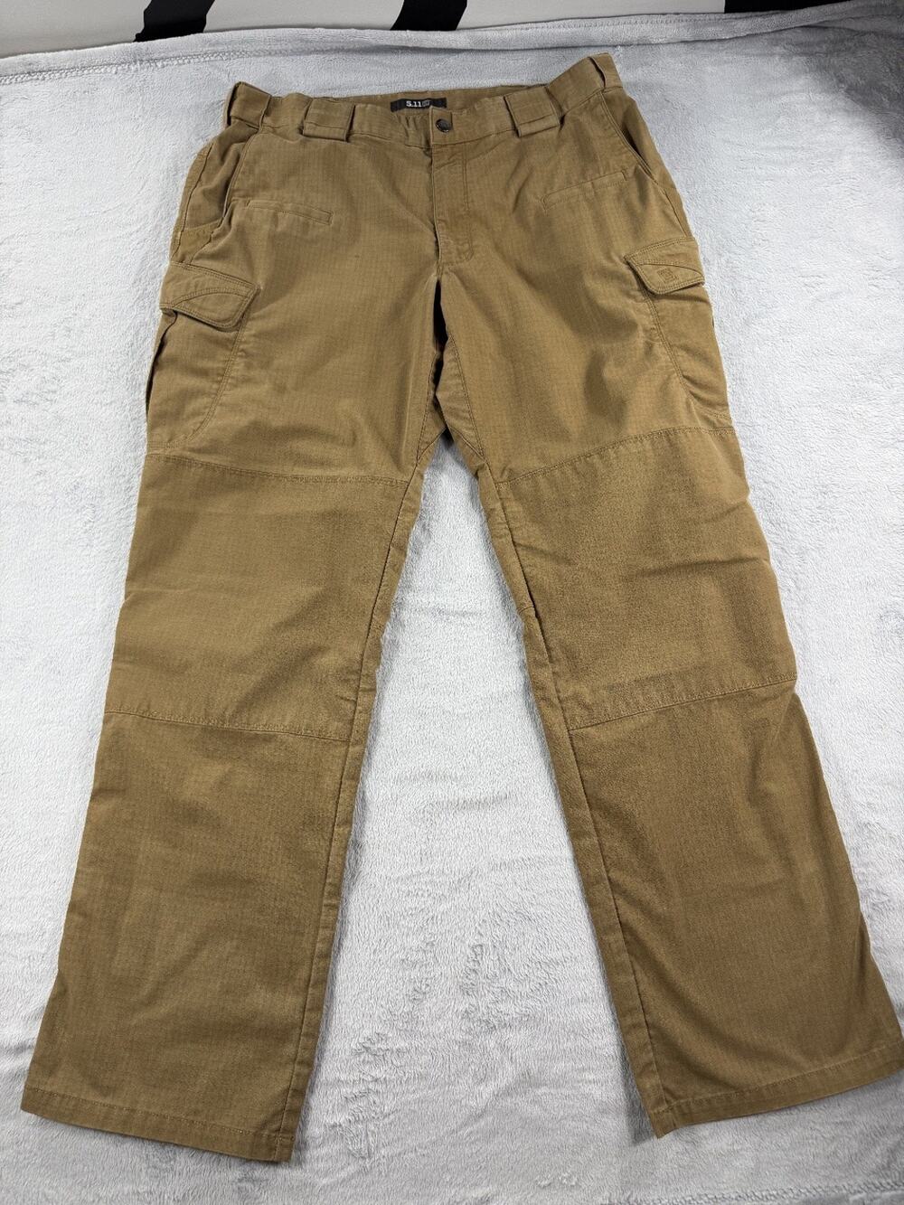 5.11 Tactical Pants Mens 36x32 Stryke Tan Cargo Work Outdoor Cotton Utility